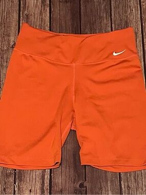 Nike Women's Orange Athletic Bike Shorts